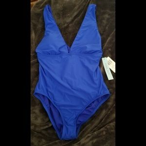 Antonio Melani Blue halter one piece run with it